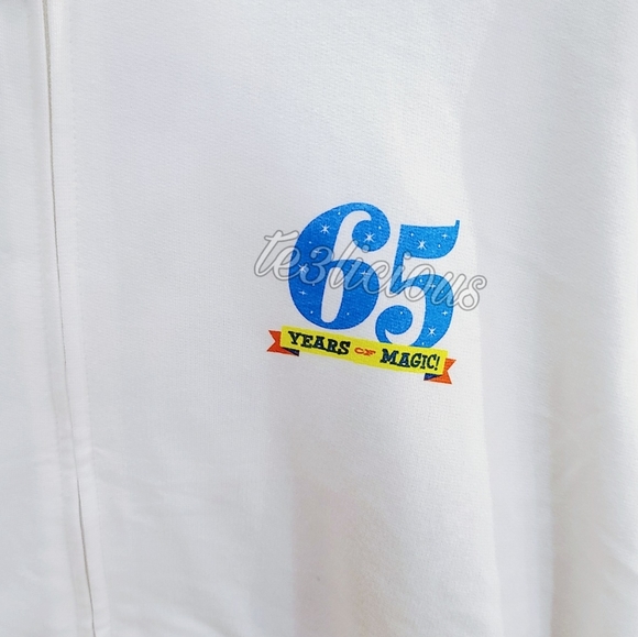 DISNEYLAND 65TH ANNIVERSARY ZIP FRONT HOODIE - Picture 4 of 5